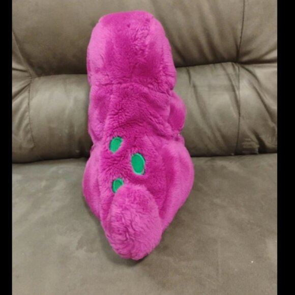 13" Barney Purple Dinosaur Puppet Stuffed Animal Plush Toy 1992 - Picture 5 of 12